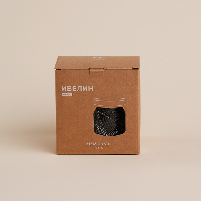 Банка стеклянная для хранения сыпучих продуктов SL Home &laquo;Ивелин&raquo;, 1 л, 12&times;12 см, с деревянной крышкой