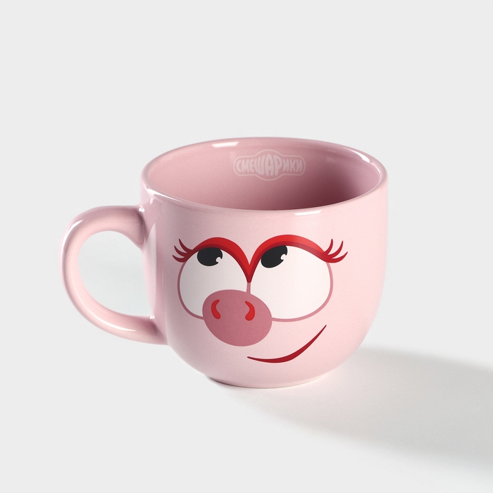 Кружка керамическая &laquo;Смешарики&raquo;, 270 мл, цвет розовый