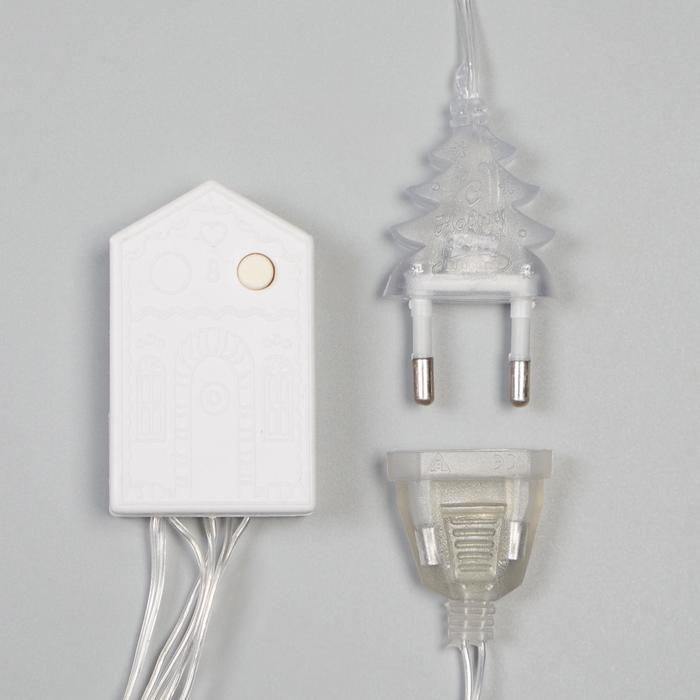 Гирлянда &laquo;Бахрома&raquo; 2.7 &times; 0.9 м с насадками &laquo;Месяц&raquo;, IP20, прозрачная нить, 138 LED, свечение мульти, 8 режимов, 220 В