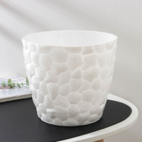 Горшок с поддоном «Камни», 4,8 л, цвет белый Горшок с поддоном «Камни», 4,8 л, цвет белый