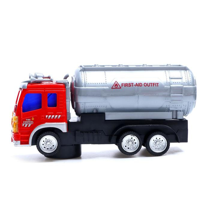 Машина &laquo;Пожарная служба&raquo;, работает от батареек, свет и звук, МИКС