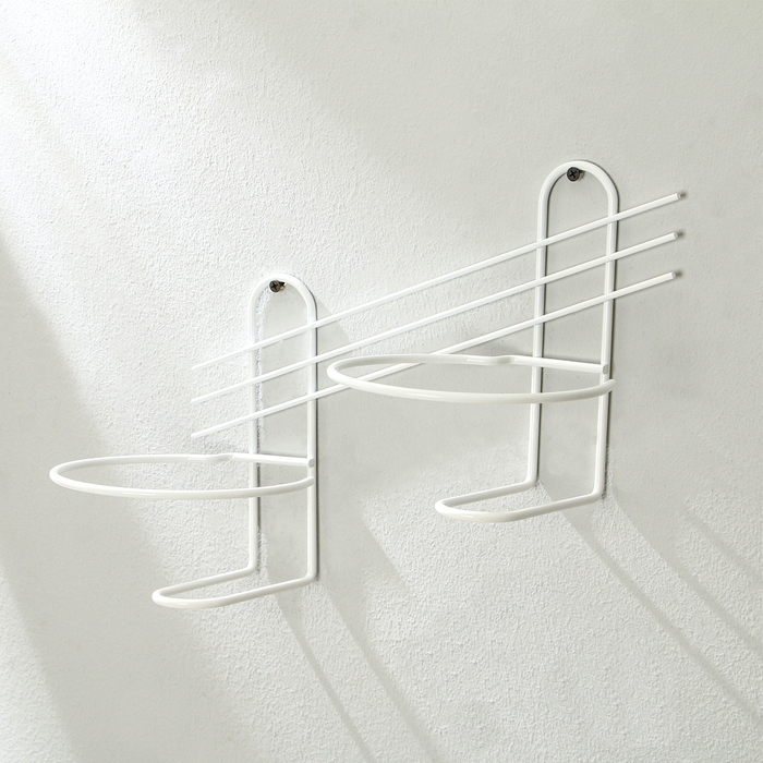 Подвес для кашпо, настенный, d = 16 см, белый, &laquo;Косая-2&raquo;