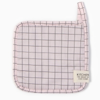 Прихватка Этель "Клетка" 19х19 см, 80% хл, 20% пэ, сатин 110 г/м2 Прихватка Этель "Клетка" 19х19 см, 80% хл, 20% пэ, сатин 110 г/м2