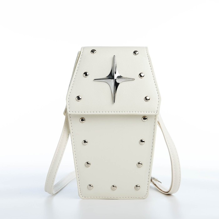 Сумка молодёжная на магните, цвет белый Сумка молодёжная на магните, цвет белый