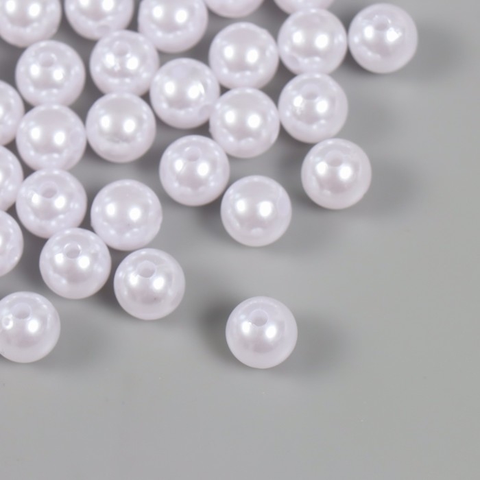 Набор бусин "Жемчуг" d 12 мм, 250 гр, белоснежный