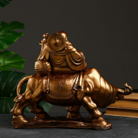 Фигура "Хоттей на буйволе" бронза, 23х47х36см Фигура "Хоттей на буйволе" бронза, 23х47х36см