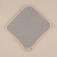 Мочалка массажная SL Home &laquo;Ортика&raquo;, бамбуковое волокно, 21&times;20,5 см, цвет бежевый