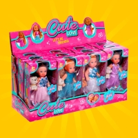 Кукла малышка «София» в платье, с питомцем, МИКС Кукла малышка «София» в платье, с питомцем, МИКС