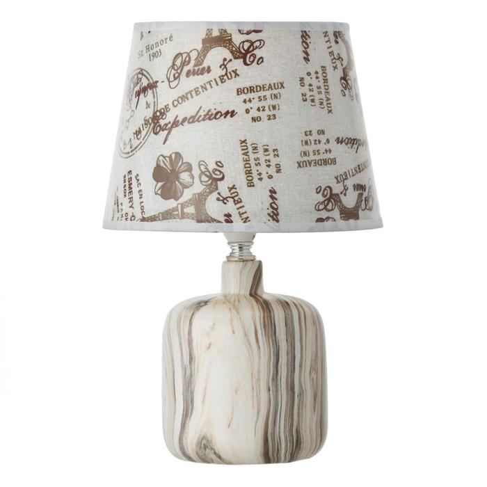 Лампа настольная "Латона" 1х40Вт Е14 бежевый 20х20х33 см RISALUX