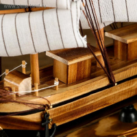 Корабль "Кариста" трехмачтовый с белыми парусами, 40*5,5*33см Корабль "Кариста" трехмачтовый с белыми парусами, 40*5,5*33см