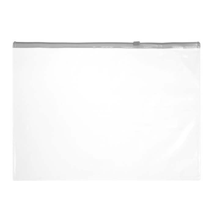 Набор Папка-конверт на молнии формат А4, 120 мкр, 2 штуки, 2 цвета, прозрачная, на молнии 33 х 23,7см