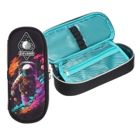 Пенал-футляр 80х210х50 мм, мягкий, ткань, deVENTE Cosmic, для мальчиков, черный Пенал-футляр 80х210х50 мм, мягкий, ткань, deVENTE Cosmic, для мальчиков, черный