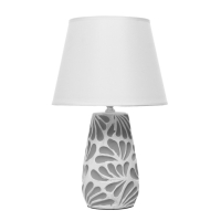Настольная лампа "Аиша" Е14 40Вт бело-серый 22х22х36 см Настольная лампа "Аиша" Е14 40Вт бело-серый 22х22х36 см