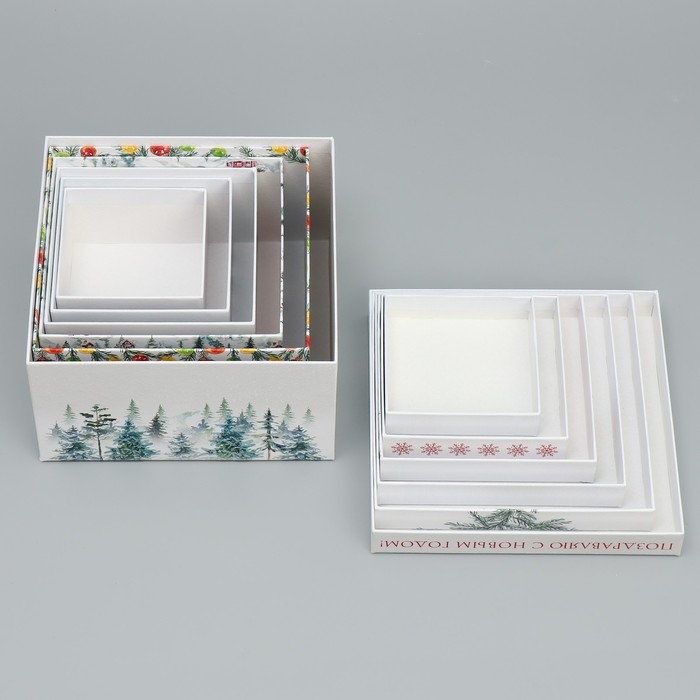Набор подарочных коробк 6 в 1 &laquo;Исполнения желаний&raquo;, 10 х 10 х 6 &ndash; 20 х 20 х 11 см, Новый год