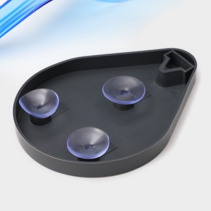 Мыльница на присосках Доляна &laquo;Лист&raquo;, пластик, 21&times;9&times;15 см, цвет МИКС