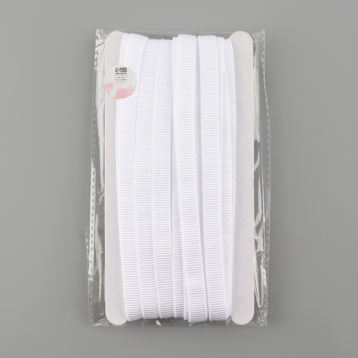 Резинка бельевая, в рубчик, 10 мм, 10 ± 1 м, цвет белый Резинка бельевая, в рубчик, 10 мм, 10 ± 1 м, цвет белый