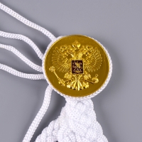 Карнавальный набор &laquo;На парад победы&raquo;: аксельбант и значок, белый