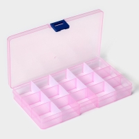 Органайзер для хранения RICCO, со съёмными ячейками, 15 ячеек, 17,5×10×2,2 см, цвет МИКС Органайзер для хранения RICCO, со съёмными ячейками, 15 ячеек, 17,5×10×2,2 см, цвет МИКС