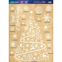 Наклейки новогодние на окна «Новогодняя елочка» , многоразовые, 50 х 70 см, Новый год Наклейки новогодние на окна «Новогодняя елочка» , многоразовые, 50 х 70 см, Новый год