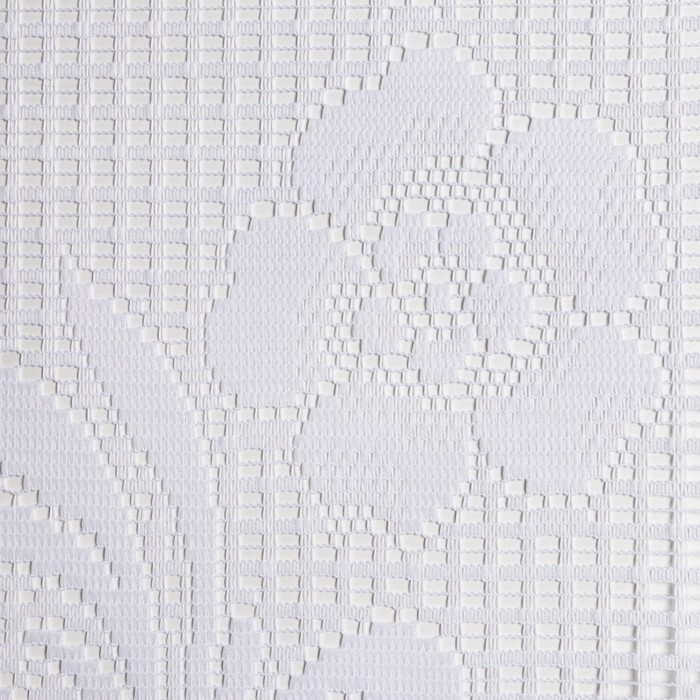 Тюль на кухню со шторной лентой, 155х220 см, цвет белый, 100% полиэстер