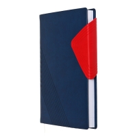Ежедневник недатированный, 205 х 150 мм 168 листов, кожзам, блок 70 г/м2, ляссе, магнитный хлястик, темно синий Ежедневник недатированный, 205 х 150 мм 168 листов, кожзам, блок 70 г/м2, ляссе, магнитный хлястик, темно синий