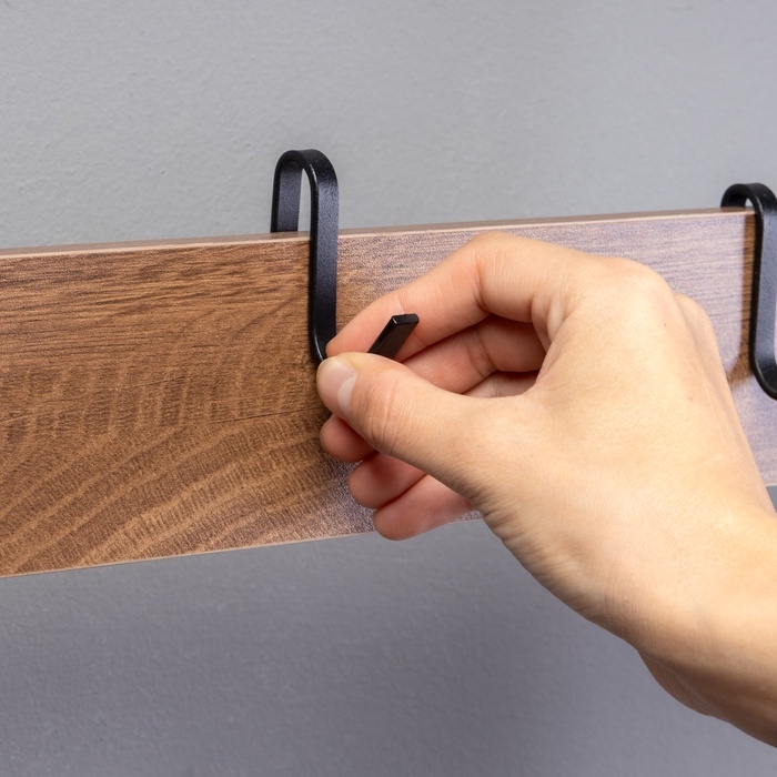 Прихожая София, с обувницей, с крючками, напольная, 1841×345×721 мм, Рустик Браун, Чёрный Прихожая София, с обувницей, с крючками, напольная, 1841×345×721 мм, Рустик Браун, Чёрный