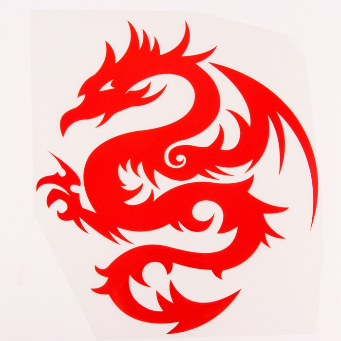 Термотрансфер &laquo;Дракон&raquo;, цвет красный, набор 10 шт.
