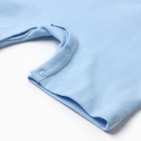 Боди детское цвет белый-голубой (62 (1-3 мес)