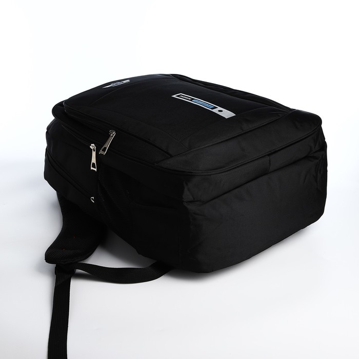 Рюкзак молодёжный из текстиля, 2 отдела на молнии, 4 кармана, цвет чёрный/синий Рюкзак молодёжный из текстиля, 2 отдела на молнии, 4 кармана, цвет чёрный/синий