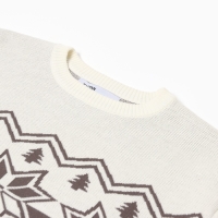 Новый год. Джемпер вязаный детский KAFTAN Scandinavia размер 34 (122-128 см), серый Новый год. Джемпер вязаный детский KAFTAN Scandinavia размер 34 (122-128 см), серый