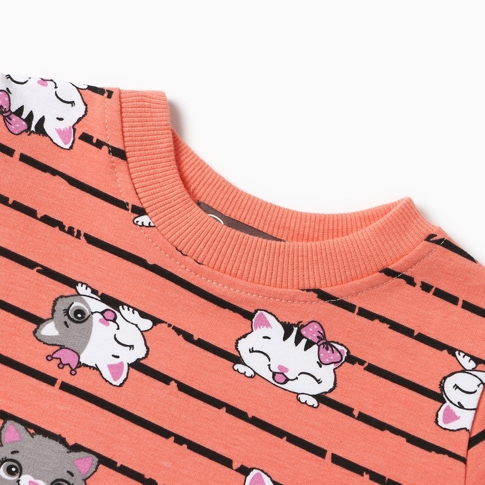 Комплект для девочки (свитшот, брюки), цвет коралловый, рост 98 см Комплект для девочки (свитшот, брюки), цвет коралловый, рост 98 см