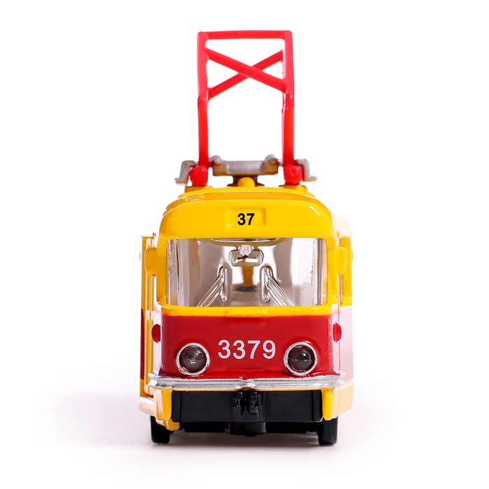 Машина металлическая «Трамвай», световые и звуковые эффекты, открываются двери, инерционная, 18 см Машина металлическая «Трамвай», световые и звуковые эффекты, открываются двери, инерционная, 18 см