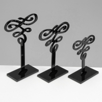 Подставка под серьги (набор 3 шт.) декор 9,5×7×11 см, цвет чёрный Подставка под серьги (набор 3 шт.) декор 9,5×7×11 см, цвет чёрный