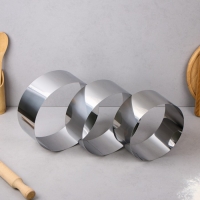 Набор форм для выпечки и выкладки &laquo;Круг&raquo;, d= 20 см, 22 см, 24 см, h=10 см, 3 шт