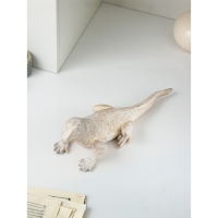 Фигура «Варан», полистоун, 14 см, цвет бело-золотой Фигура «Варан», полистоун, 14 см, цвет бело-золотой