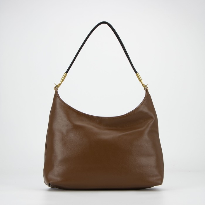 Сумка-хобо, отдел на молнии, цвет коричневый Сумка-хобо, отдел на молнии, цвет коричневый