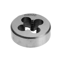 Плашка метрическая ТУНДРА, М14 х 2 мм Плашка метрическая ТУНДРА, М14 х 2 мм