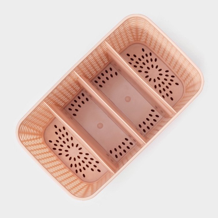 Сушилка для столовых приборов Доляна &laquo;Геш&raquo;, 4 отделения, 17,5&times;10,5&times;12 см, цвет МИКС