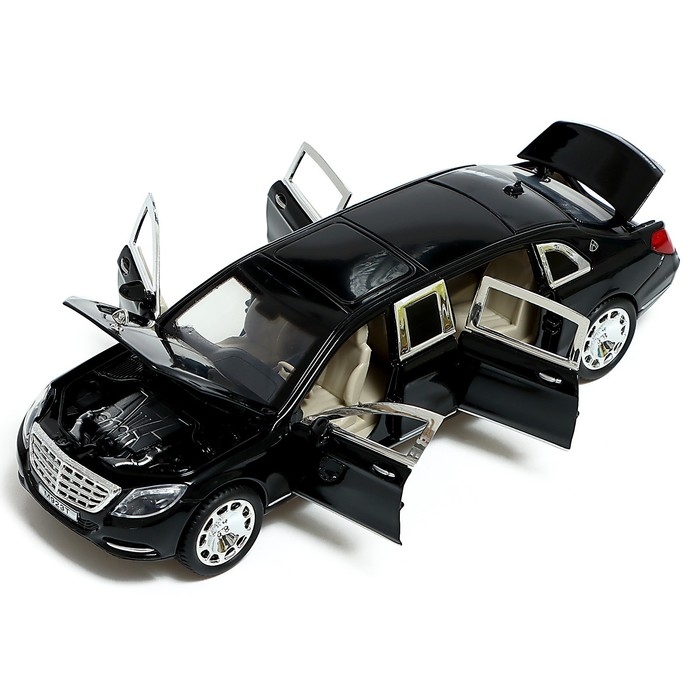 Машина металлическая «Лимузин», 1:24, открываются двери, капот, багажник, цвет чёрный Машина металлическая «Лимузин», 1:24, открываются двери, капот, багажник, цвет чёрный