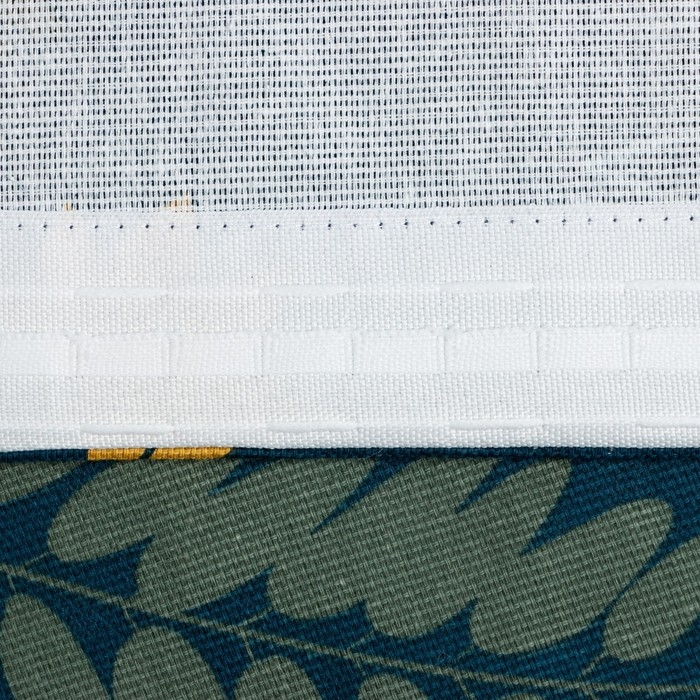 Шторы для кухни Доляна Twilight forest 146х180 см - 2 шт, подхваты - 2 шт, 100% хлопок, 164 г/м2