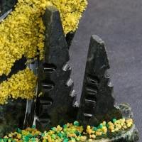 Сувенир-скол "Сова", змеевик, каменная крошка, большой, микс