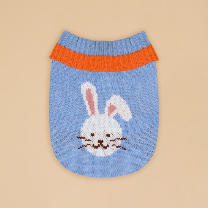 Свитер "Зайка", XS (ДС 17, ОШ 17, ОГ 23-37 см)