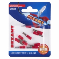 Клемма плоская Rexant РПи-м 1,5-(2,8)/РпИм 1,25-250 гнездо 3,8 мм, 0,5-1,5 мм&sup2;, 10 шт