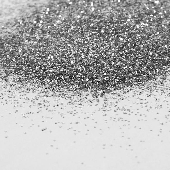 Наполнитель для шара &laquo;Блёстки&raquo;, 1 кг, 0,5 мм, цвет серебряный