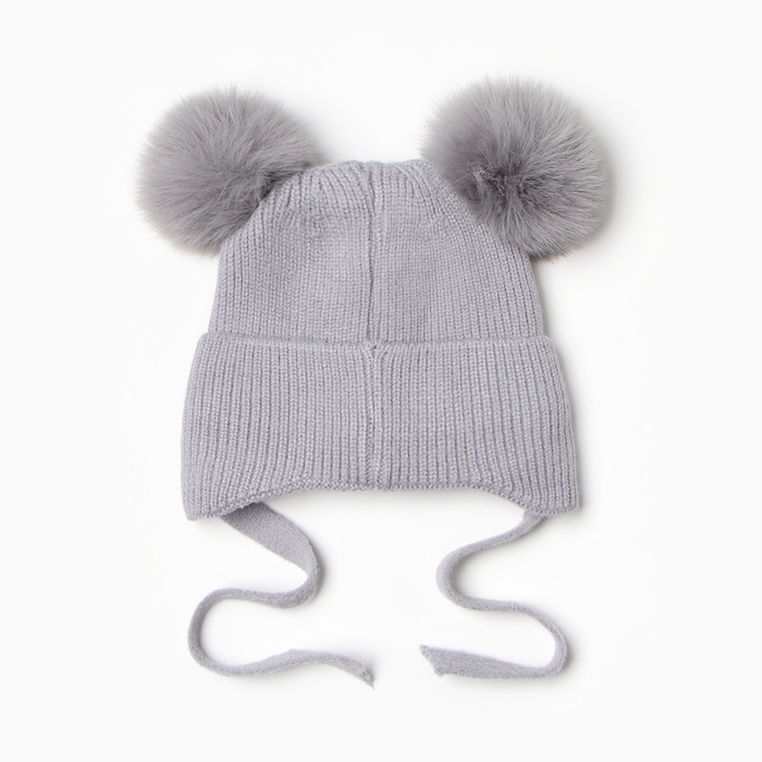 Шапка утепленная Крошка Я р.48-50, 1-3 года, серый