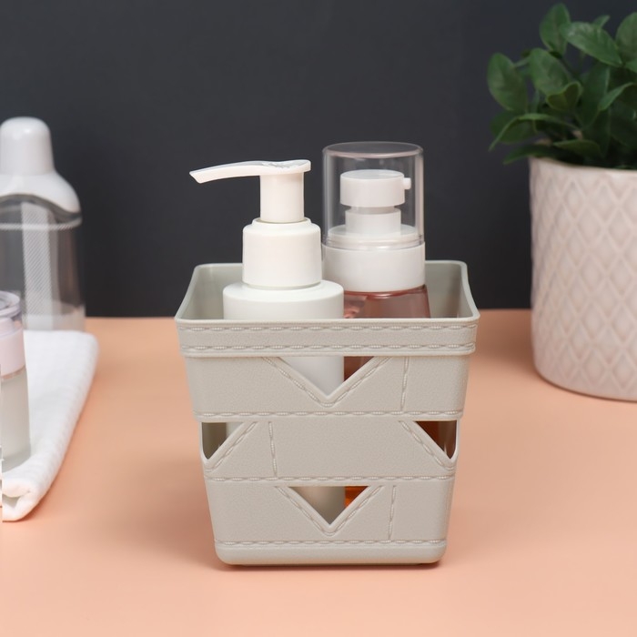 Органайзер для хранения косметических принадлежностей, 10 &times; 10 &times; 9 см, цвет МИКС