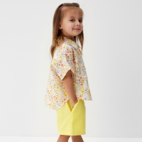 Костюм для девочки (рубашка и шорты) KAFTAN, р.32 (110-116), желтый Костюм для девочки (рубашка и шорты) KAFTAN, р.32 (110-116), желтый