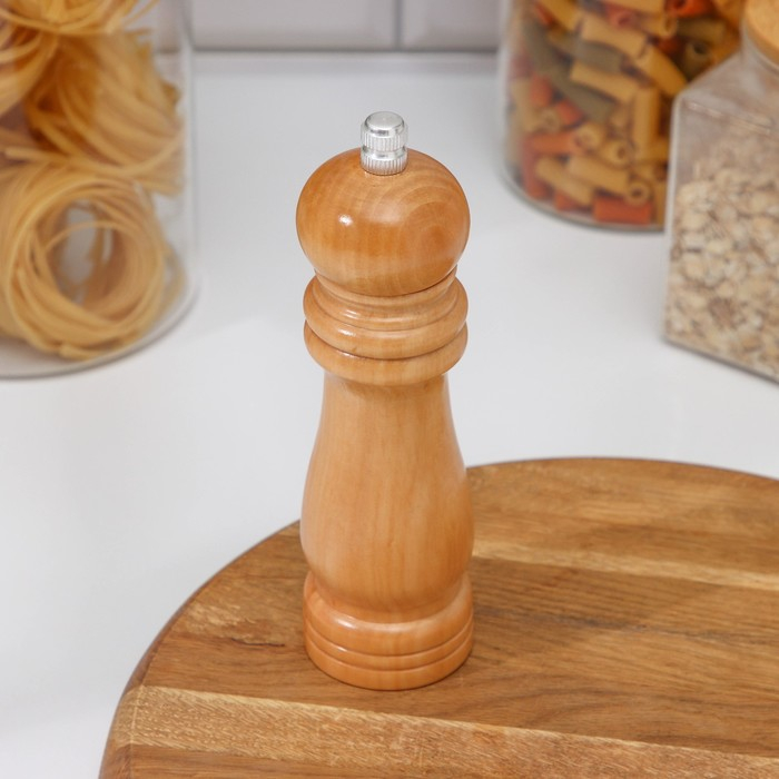 Мельница для специй Доляна &laquo;Дуновение леса&raquo;, 17&times;4,5 см, керамический механизм, цвет светлое дерево