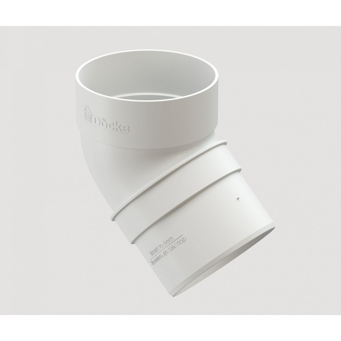 Колено Döcke STANDARD, Белый, 80мм * 45˚ Колено Döcke STANDARD, Белый, 80мм * 45˚