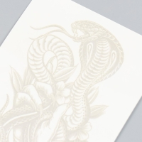 Татуировка на тело синяя "Кобра в руке" 18х11 см Татуировка на тело синяя "Кобра в руке" 18х11 см